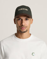 Cordori Unisex Terrano Two-Tone Suede Brim Cotton Cap Dark Green & Dark Brown One Size Adjustable