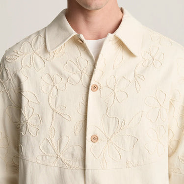 Cordori Men’s Amara Embroidered Shirt Jacket Pima Cotton Linen