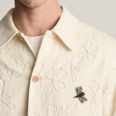 Cordori Wings of Dusk Dragonfly-Inspired Hand-Embroidered Brooch