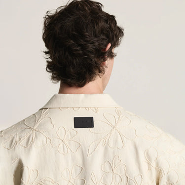 Cordori Men’s Amara Embroidered Shirt Jacket Pima Cotton Linen