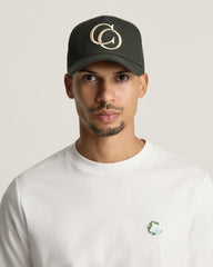 Cordori Unisex Valerno Cotton Cap Dark Green One Size Adjustable 5-Panel CO Emblem